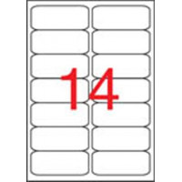 Etikett, 99,1x38,1 mm, poliészter, időjárásálló, kerekített sarkú, APLI, 280 etikett/csomag Etikett, 99,1x38,1 mm, poliészter, időjárásálló, kerekített sarkú, APLI, 280 etikett/csomag