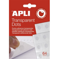 Ragasztókorong, eltávolítható, APLI "Transparent Dots", átlátszó Ragasztókorong, eltávolítható, APLI "Transparent Dots", átlátszó