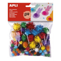 Pom-pom, csillogó, APLI "Creative", vegyes színek Pom-pom, csillogó, APLI "Creative", vegyes színek