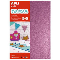 Moosgumi, 210x297 mm, A4, glitteres, APLI "Eva Sheets", vegyes színek Moosgumi, 210x297 mm, A4, glitteres, APLI "Eva Sheets", vegyes színek
