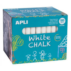 Táblakréta, kerek, 100 darabos, APLI, fehér