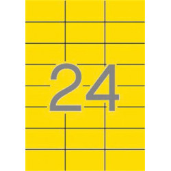 Etikett, 70x37 mm, színes, APLI, sárga, 480 etikett/csomag