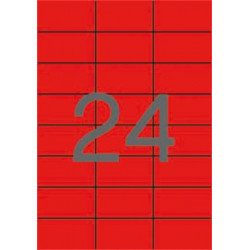 Etikett, 70x37 mm, színes, APLI, piros, 480 etikett/csomag