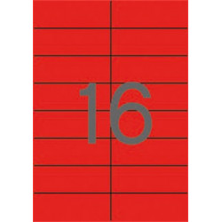 Etikett, 105x37 mm, színes, APLI, piros, 320 etikett/csomag