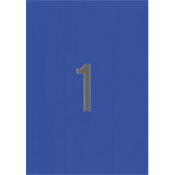 Etikett, 210x297 mm, színes, APLI, kék, 20 etikett/csomag