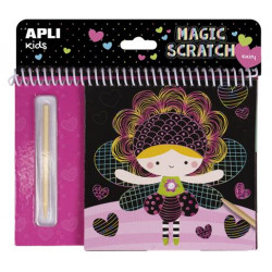 Varázsfüzet, APLI "Magic Scratch Fairies", tündér mintákkal Varázsfüzet, APLI "Magic Scratch Fairies", tündér mintákkal