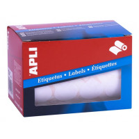 Etikett, 25 mm kör, kézzel írható, tekercsben, APLI, 2400 etikett/csomag Etikett, 25 mm kör, kézzel írható, tekercsben, APLI, 2400 etikett/csomag