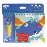 Színezőfüzet, vízbázisú, APLI "Aqua Fun"