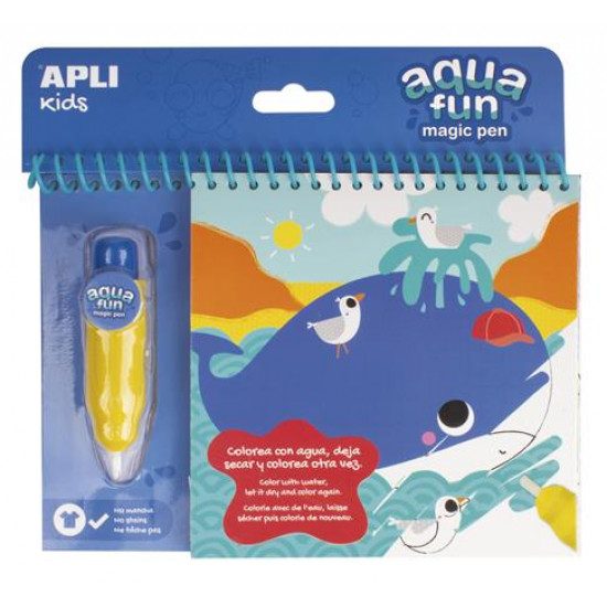 Színezőfüzet, vízbázisú, APLI "Aqua Fun"