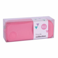 Tolltartó, cipzáras, szilikon, APLI "Nordik", rózsaszín Tolltartó, cipzáras, szilikon, APLI "Nordik", rózsaszín