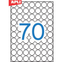 Etikett, 19 mm kör, A5 hordozón, APLI, 1050 etikett/csomag Etikett, 19 mm kör, A5 hordozón, APLI, 1050 etikett/csomag