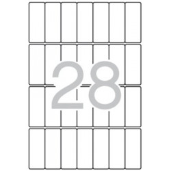 Etikett, 20x50 mm, kerekített sarkú, A5 hordozón, APLI, 420 etikett/csomag