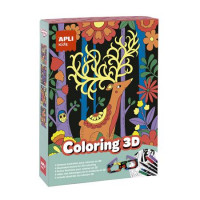 3D hatású színező szett, APLI Kids "Coloring 3D", 11 részes 3D hatású színező szett, APLI Kids "Coloring 3D", 11 részes