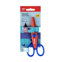 Olló, kreatív, cikkcakk, APLI Kids "Zig-Zag", piros-kék