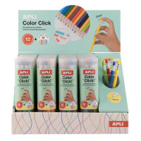 Színes töltőceruza készlet, display, APLI "Color Click", 12 különböző szín, 12 készlet/display Színes töltőceruza készlet, display, APLI "Color Click", 12 különböző szín, 12 készlet/display