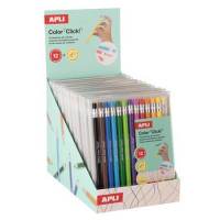 Színes töltőceruza készlet, APLI "Color Click", 12 különböző szín Színes töltőceruza készlet, APLI "Color Click", 12 különböző szín