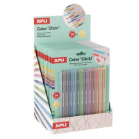 Utántöltő színes töltőceruza készlethez, APLI "Color Click", 24 db, 12 szín