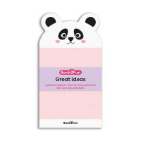 Pandás öntapadó jegyzettömb, 90×165 mm, 60 lap, APLI Back2Fun, rózsaszín Pandás öntapadó jegyzettömb, 90×165 mm, 60 lap, APLI Back2Fun, rózsaszín