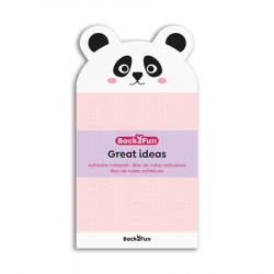 Pandás öntapadó jegyzettömb, 90×165 mm, 60 lap, APLI Back2Fun, rózsaszín Pandás öntapadó jegyzettömb, 90×165 mm, 60 lap, APLI Back2Fun, rózsaszín