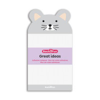 Egérkés öntapadó jegyzettömb, 90×165 mm, 60 lap, APLI Back2Fun, szürke Egérkés öntapadó jegyzettömb, 90×165 mm, 60 lap, APLI Back2Fun, szürke