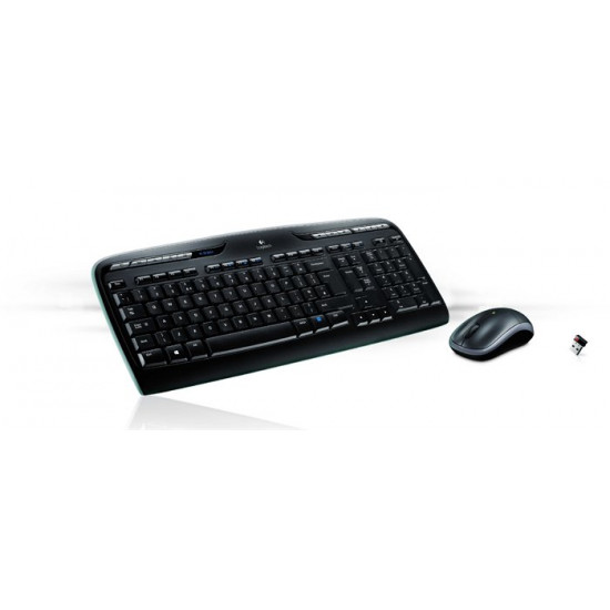 Egér- és billentyűzet készlet, vezeték nélküli, USB, HUN, LOGITECH "MK330", fekete