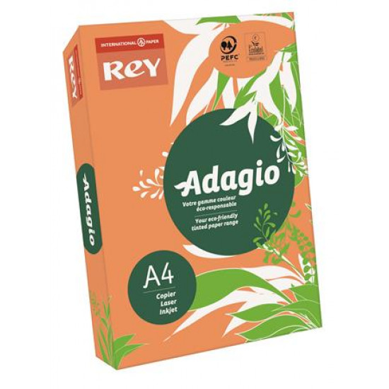 Másolópapír, színes, A4, 80 g, REY "Adagio", neon mandarin