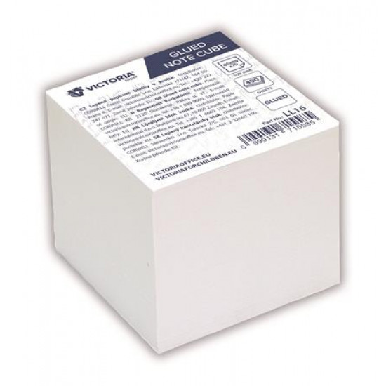 Kockatömb, 85x85x70 mm, ragasztott, VICTORIA OFFICE