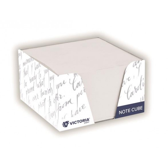 Kockatömb adagolóval, 85x85x40 mm, VICTORIA OFFICE