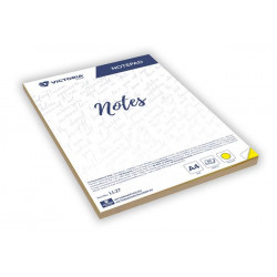 Jegyzettömb, A4, 50 lap, vonalas, VICTORIA OFFICE, sárga