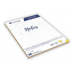 Jegyzettömb, A4, 50 lap, négyzetrácsos, VICTORIA OFFICE, sárga