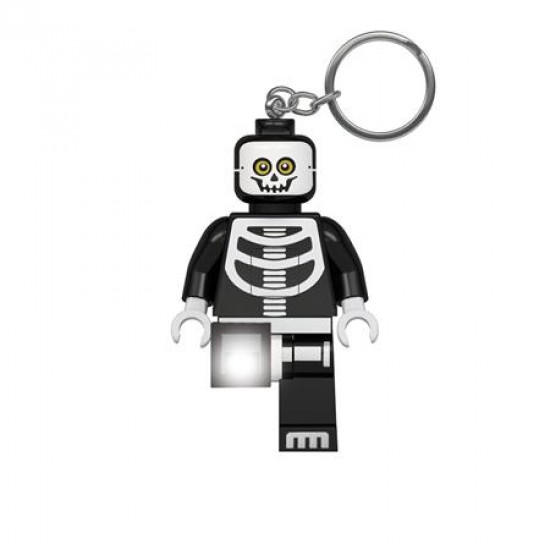 Kulcstartó, LED világítással, LEGO "Skeleton Guy"