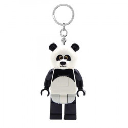 Kulcstartó, LED világítással, LEGO "Panda Guy"