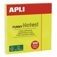Öntapadó jegyzettömb, 75x75 mm, 100 lap, APLI, neon sárga Öntapadó jegyzettömb, 75x75 mm, 100 lap, APLI, neon sárga