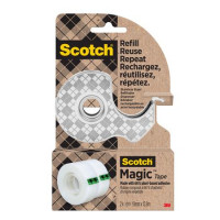 Ragasztószalag fém adagolón, 2 szalaggal, 19 mm x 13,9 m, 3M SCOTCH "Magic™", átlátszó Ragasztószalag fém adagolón, 2 szalaggal, 19 mm x 13,9 m, 3M SCOTCH "Magic™", átlátszó