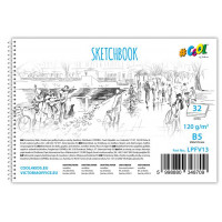 Vázlatfüzet, famentes, B5, spirál, 32 lap, VICTORIA Vázlatfüzet, famentes, B5, spirál, 32 lap, VICTORIA