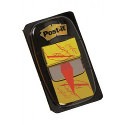 Jelölőcímke, műanyag, 50 lap, 25x43 mm, 3M POSTIT, ikonos, aláírás