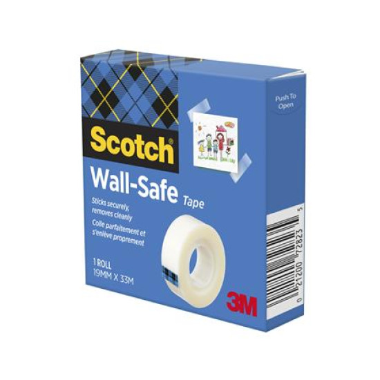 Ragasztószalag, 19 mm x 33 m, eltávolítható, 3M SCOTCH "Wall-Safe" Ragasztószalag, 19 mm x 33 m, eltávolítható, 3M SCOTCH "Wall-Safe"