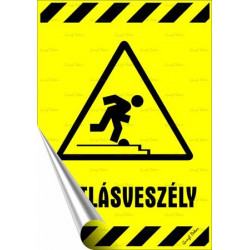 Információs matrica, 25x17,5 cm, "Botlásveszély"