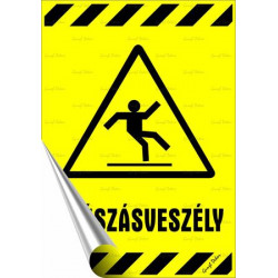 Információs matrica, 25x17,5 cm, "Csúszásveszély"
