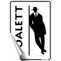 Információs matrica, 11,6x16,6 cm, "Férfi toalett"