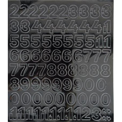 Öntapadós matrica, 2 cm-es, számlap, fekete