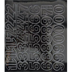 Öntapadós matrica, 3 cm-es, számlap, fekete