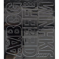 Öntapadós matrica, 5 cm-es, betűlap, ABC első fele, fekete Öntapadós matrica, 5 cm-es, betűlap, ABC első fele, fekete