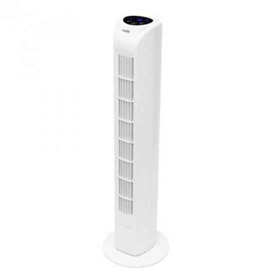 Oszlopventilátor, távirányítóval, 78 cm, 45 W, HOME, fehér