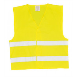 Jelzőmellény, két csíkos, EU szabvány, L/XL Jelzőmellény, két csíkos, EU szabvány, L/XL