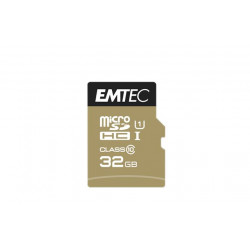 Memóriakártya, microSDHC, 32GB, UHS-I/U1, 85/20 MB/s, adapter, EMTEC "Elite Gold" Memóriakártya, microSDHC, 32GB, UHS-I/U1, 85/20 MB/s, adapter, EMTEC "Elite Gold"