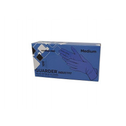 Védőkesztyű, egyszer használatos, nitril, L méret, 100 db, púder nélküli, kék