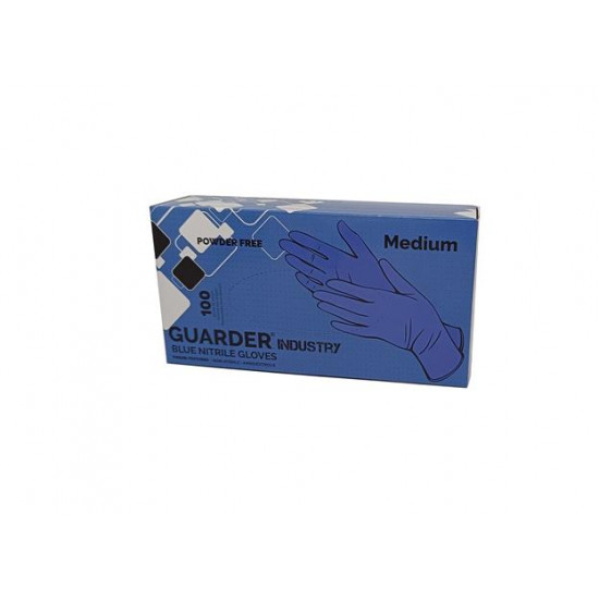 Védőkesztyű, egyszer használatos, nitril, XL méret, 100 db, púder nélküli, kék