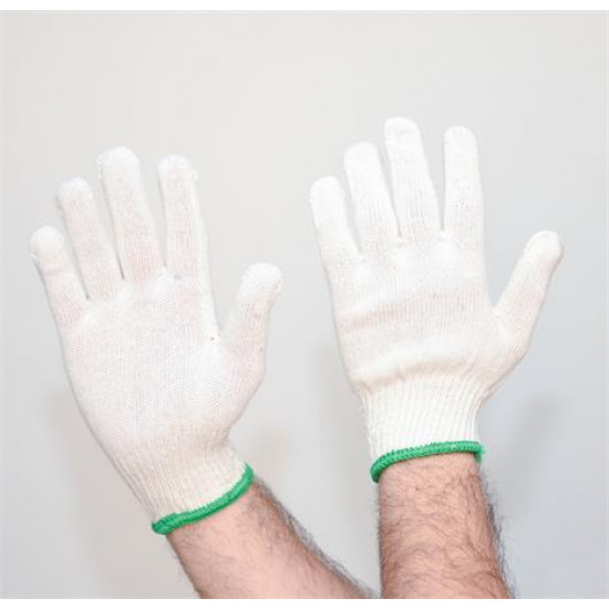 Cérnakesztyű, kevertszálas, L méret, 12 pár, rövid szár, natúr szín Cérnakesztyű, kevertszálas, L méret, 12 pár, rövid szár, natúr szín