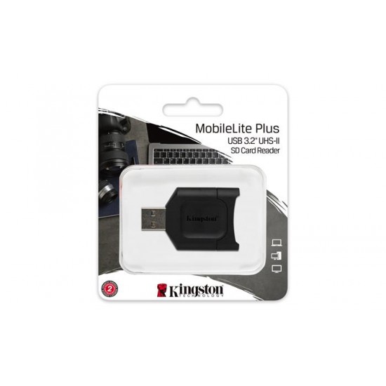 Kártyaolvasó, SD kártyához, USB 3.2 Gen 1, KINGSTON "MobileLite Plus"